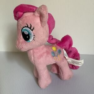 2013 My Little Pony Pinkie Pie Plush Aurora World Stuffed Animal Sparkle Hair